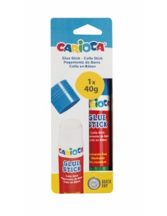 Carioca Pegamento Barra 40gr - Ideal para Casa-Colegio y Oficina - Pega Papel-Fotos y Tejidos - sin Disolventes - Color