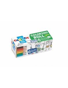 Carioca Mini Coloring Roll Jungle de Papel Adhesivo para Colorear - Aplicable en Superficies Verticales u Horizontales -