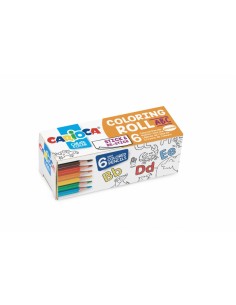 Carioca Mini Coloring Roll Abc de Papel Adhesivo para Colorear - Aplicable en Superficies Verticales u Horizontales -