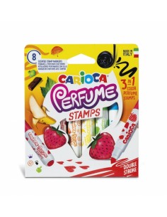 Carioca Pack de 8 Rotuladores Perfumados Doble Punta - Tinta Perfumada y Lavable - Aromas Naturales - Libre de Sustancias