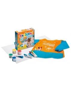 Pack Carioca Baby Creator Caja de Juegos con 12 Productos para Bebes - 1 Hoja de Papel - 1 Delantal Impermeable - 1 Cepillo