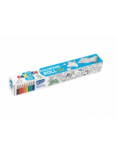Carioca Coloring Roll Under The Sea Papel Adhesivo para Colorear - Aplicable en Superficies Verticales u Horizontales -