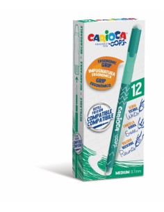 Carioca Oops Boligrafos Borrables - Termo Sensible - Empuñadura Ergonomica Triangular - Punta de Ø 0.7mm - Doble Goma -