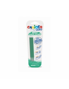 Carioca Oops Pack de 3 Recambios para Boligrafo Borrable - Tinta Termo Sensible - Punta de 0.7mm - Compatibles con Boligrafo