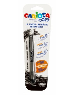 Carioca Oops Blister Boligrafo Borrable - Termo Sensible - Empuñadura Ergonomica Triangular - Punta de 0.7mm - Recambios