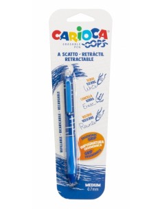 Carioca Oops Boligrafo Borrable - Termo Sensible - Empuñadura Ergonomica Triangular - Punta de Ø 0.7mm - Recambios