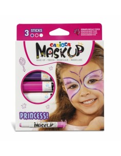 Carioca Mask Up Pack de 3 Colores para la Piel Princess - Colores Brillantes - Lavables - Base Agua - Incluye Dos Tutoriales