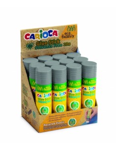 Carioca Eco Family Pack de 2 Pegamentos de Barra - Ideal para Casa-Colegio y Oficina - Pega Papel-Fotos y Tejidos - sin