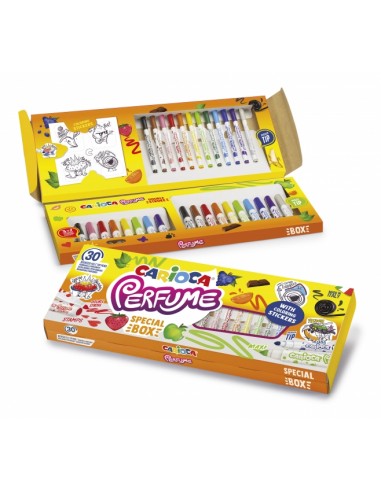 Carioca Pack de 30 Rotuladores Perfumados - Tinta Lavable - Aromas Naturales - Libre de Sustancias Alergenicas - Punta Conica