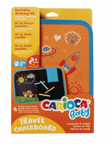 Carioca Kit de Dibujo Portatil para Niños - a Partir de 24 Meses - Perfecto para Jugar Fuera de Casa - Formato A4 - Contiene
