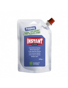 Instant Classic Cola Blanca 250gr en Formato Polybag - Apto para Uso Infantil y o Domestico - Sin Disolventes - Color Blanco