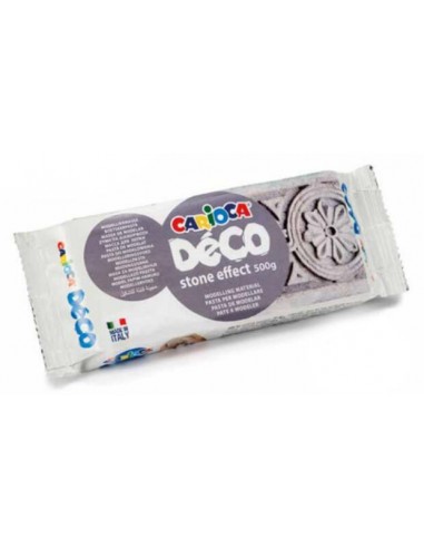 Carioca Deco Plastilina de 250gr - Se Endurece al Aire - Facil de Alisar - Color Blanco