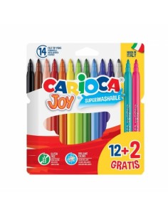 Carioca Joy Pack de 12 Rotuladores-2 Gratis - Colores Surtidos