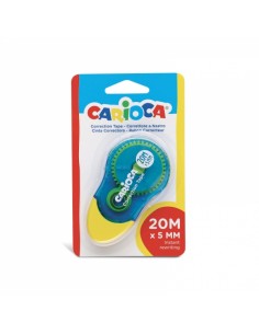 Carioca Corrector de Cinta 20mx5mm - Ideal para Cualquier Tipo de Papel - Color Blanco