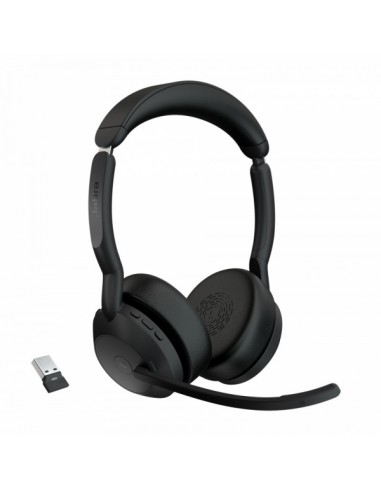 Jabra Evolve2 55 MS Stereo Auriculares con Microfono Bluetooth - Cancelacion de Ruido - Autonomia hasta 18h - Diadema