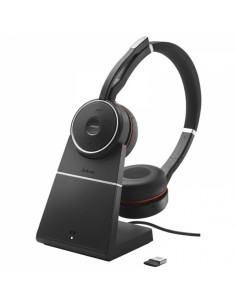 Jabra Evolve 75 SE UC Auriculares con Microfono Bluetooth Dual-Soporte de Carga USB-A Voz HD - Cancelacion de Ruido -