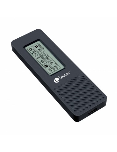 Leotec Caja Externa para Disco SSD M.2 NVMe - USB 3.2 Gen 2 - Panel LCD Type-C - 10Gbps