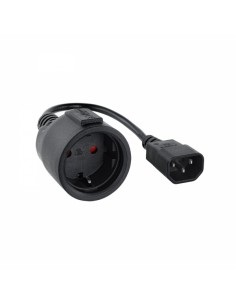 Nanocable Cable Adaptador de Corriente para SAIS C14 M a CEE7 H 16A 0.5m - Color Negro