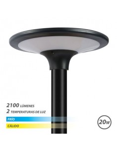 Elbat Farola LED Solar 20W 2100Lm 3000K 6000K - Color Negro