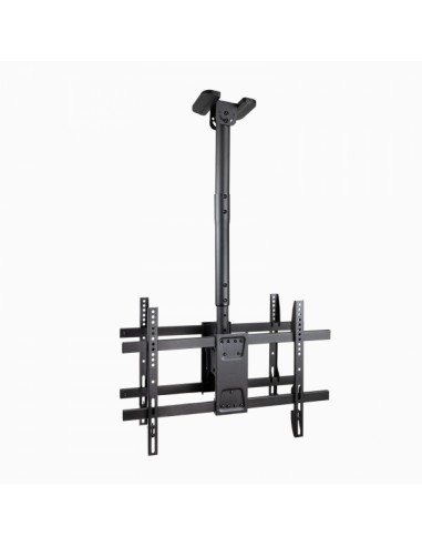 Tooq Soporte de Techo para 2 Pantallas 43-86" - Angulo de Giro 180-- Inclinable - Gestion de Cables - Peso Max. por