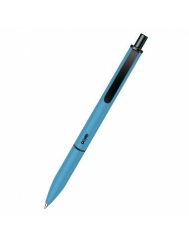 Dohe Elegance Pack de 4 Boligrafos - Punta Fina de 0 5mm - Fabricados en-Aluminio - Tacto Soft - Color Azul