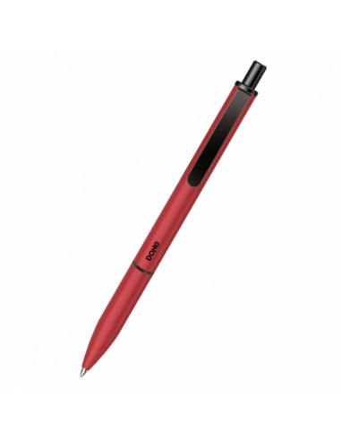 Dohe Elegance Pack de 4 Boligrafos - Punta Fina de 0 5mm - Fabricados en-Aluminio - Tacto Soft - Color Burdeos