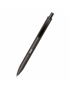 Dohe Elegance Pack de 4 Boligrafos - Punta Fina de 0 5mm - Fabricados en-Aluminio - Tacto Soft - Color Negro