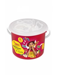 Jovi Super Bucket Pack 6 Pastillas de Plastilina 50gr-Accesorios - Pasta Vegetal - No Se Seca - sin Gluten - Inocua - Facil