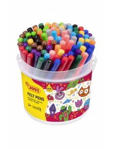 Jovi Bote 96 Rotuladores - Amplia Variedad de Tonos - Tinta de Gran Fijacion - Punta Resistente - Capuchon Ventilado - Grip