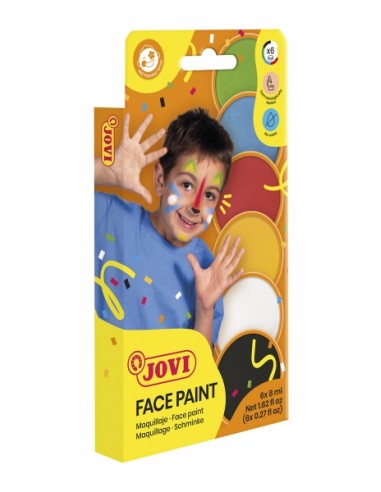 Jovi Estuche de 6 Botes Maquillaje Crema - Hipoalergenico - Base Grasa - Facil Aplicacion y Retiro - Gran Cubricion -