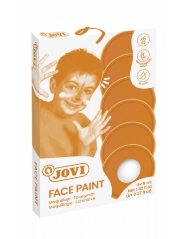 Jovi Estuche de 6 Botes 8ml Maquillaje Crema - Hipoalergenico - Base Grasa - Facil Aplicacion - Gran Cubricion - sin