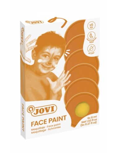 Jovi Estuche de 6 Botes Maquillaje Crema - Hipoalergenico - Base Grasa - Facil Aplicacion - Gran Cobertura - sin Parabenos -