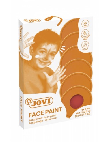 Jovi Estuche de 6 Botes 8ml Maquillaje Crema - Hipoalergenico - Base Grasa - Facil Aplicacion - Gran Cobertura - Colores