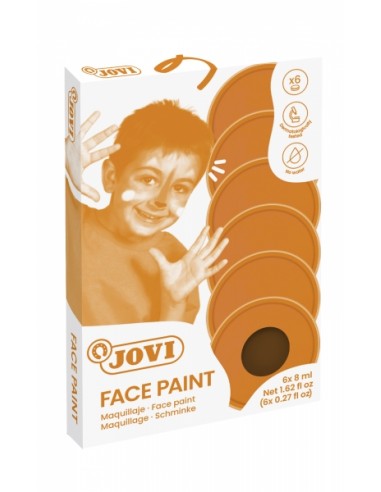 Jovi Estuche de 6 Botes 8ml Maquillaje Crema - Hipoalergenico - Base Grasa - Facil Aplicacion - Gran Cubricion - 12 Colores