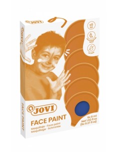 Jovi Estuche de 6 Botes 8ml Maquillaje Crema - Hipoalergenico - Base Grasa - Facil Aplicacion y Retiro - Gran Cubricion -