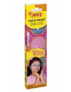 Jovi Fantasy Estuche de Maquillaje Crema - Hipoalergenico - Facil Aplicacion - Incluye Esponja y Pincel - Color Surtido