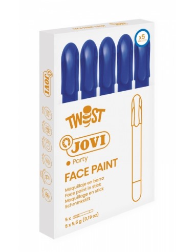 Jovi Twist Stick de Pintura de Cara - Hipoalergenico - Base Agua - Facil Aplicacion - Gran Cubricion - Seca Rapido - Facil de