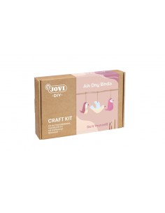 Jovi Diy Kit de Manualidades para Hacer Pajaros - Pasta Endurecible Air Dry - 500g Airdry - Rodillo de Madera - Herramientas