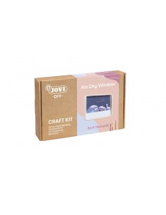 Jovi Diy Kit de Manualidades para Ventana con Paisaje - Pasta Endurecible Air Dry - Herramientas de Modelaje - Pinturas