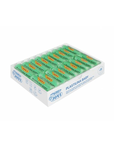 Jovi Baby Caja de 18 Pastillas de Plastilina - Pasta Modelar Super Blanda Verde - Estimula Movimiento y Fortalecimiento