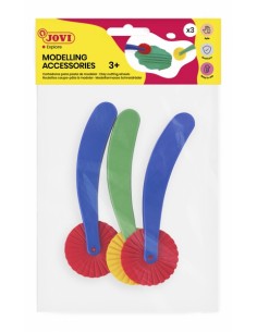 Jovi Modelling Complements Bolsa con 3 Rodillos Cortadores - Ruedas de Corte Diferentes Formas - Ideal para Manualidades -