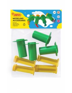Jovi Soft Dough Blandiver Bolsa Colgable con 4 Extrusoras Formas Diversas - Desarrolla Creatividad y Motricidad Fina - Conoce