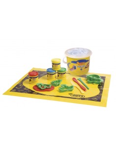 Jovi Soft Dough Blandiver Cubo 4 Botes 50gr-Accesorios - Blanda y Flexible - Facil de Amasar y Moldear - Ideal para