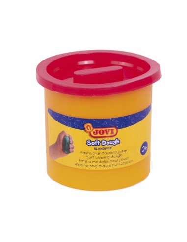 Jovi Soft Dough Blandiver Estuche de 5 Botes 110gr - Rojo - Blanda y Flexible - Facil de Amasar y Moldear - Ideal para