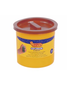 Jovi Soft Dough Blandiver Estuche de 5 Botes 110gr - Marron. Blanda y Flexible - Facil de Amasar y Moldear - Ideal para