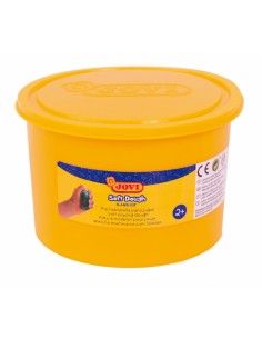 Jovi Soft Dough Blandiver Bote de 460gr - Amarillo. Blanda y Flexible - Facil de Amasar y Moldear - Ideal para Iniciacion al