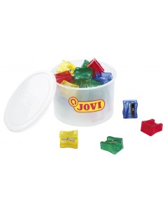 Jovi Jovicolor Bote de 25 Sacapuntas Maxi - Ideal para Ceras Jovicolor y Jovicolor Triwax - Apto para Formatos Maxi - Color