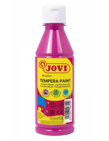 Jovi Tempera Paint Tempera Liquida - Base Agua - Lista para Usar - Alto Poder Cubriente - Secado Rapido - Excelente Fluidez -