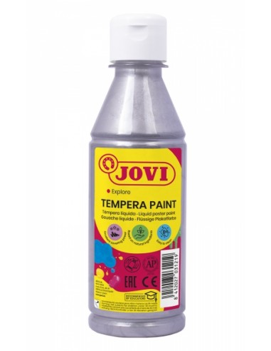 Jovi Tempera Paint Tempera Liquida - Base Agua - Lista para Usar - Alto Poder Cubriente - Secado Rapido - Excelente Fluidez -