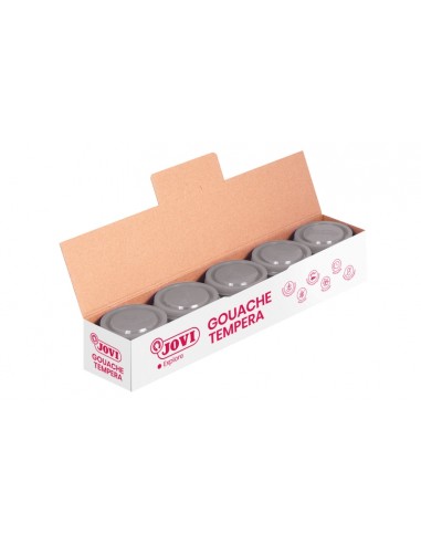 Jovi Bote de Tempera Escolar - 35ml - Colores Mezclables - Uso en Papel-Cartulina-Madera-Tela-Pasta de Modelar y Fango -